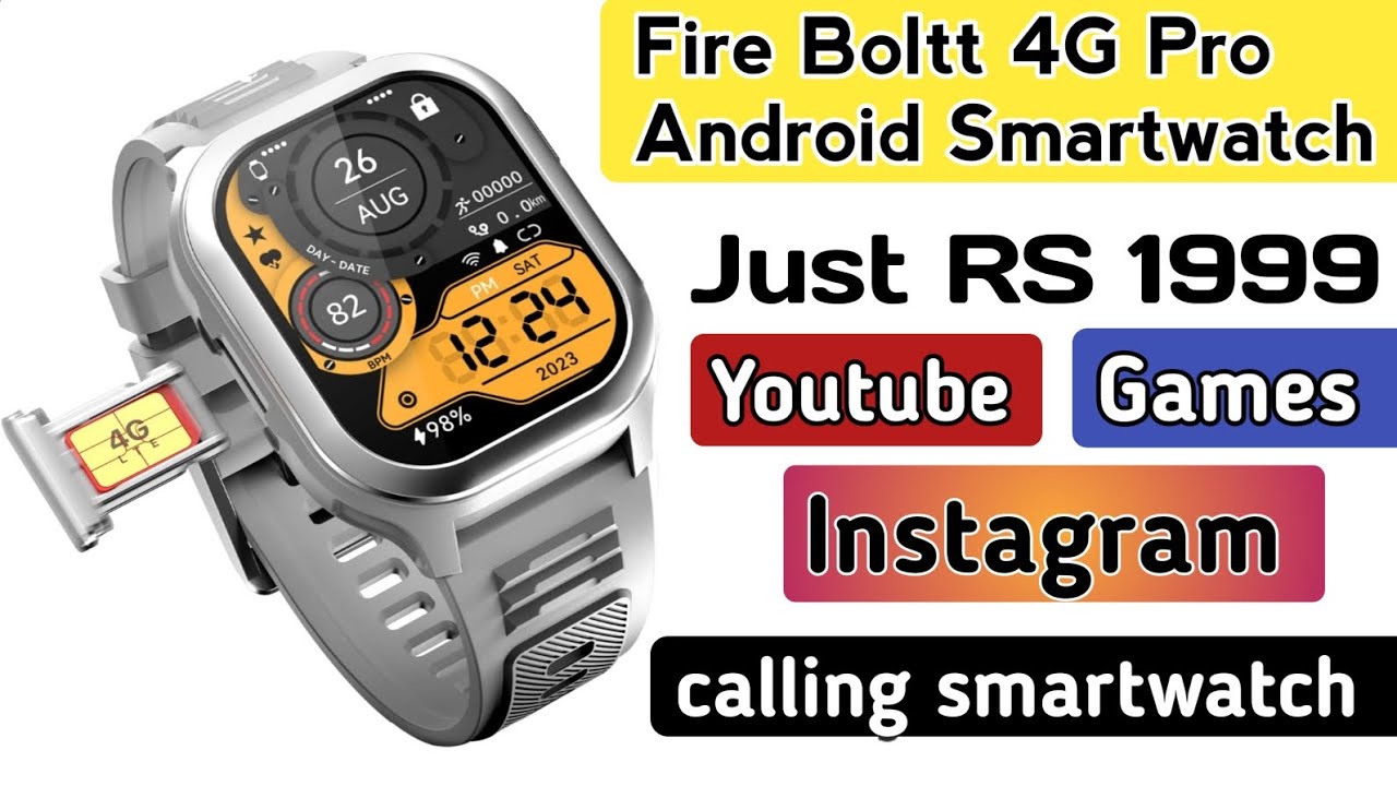 fire boltt 4g pro volte calling smart watch review malayalam