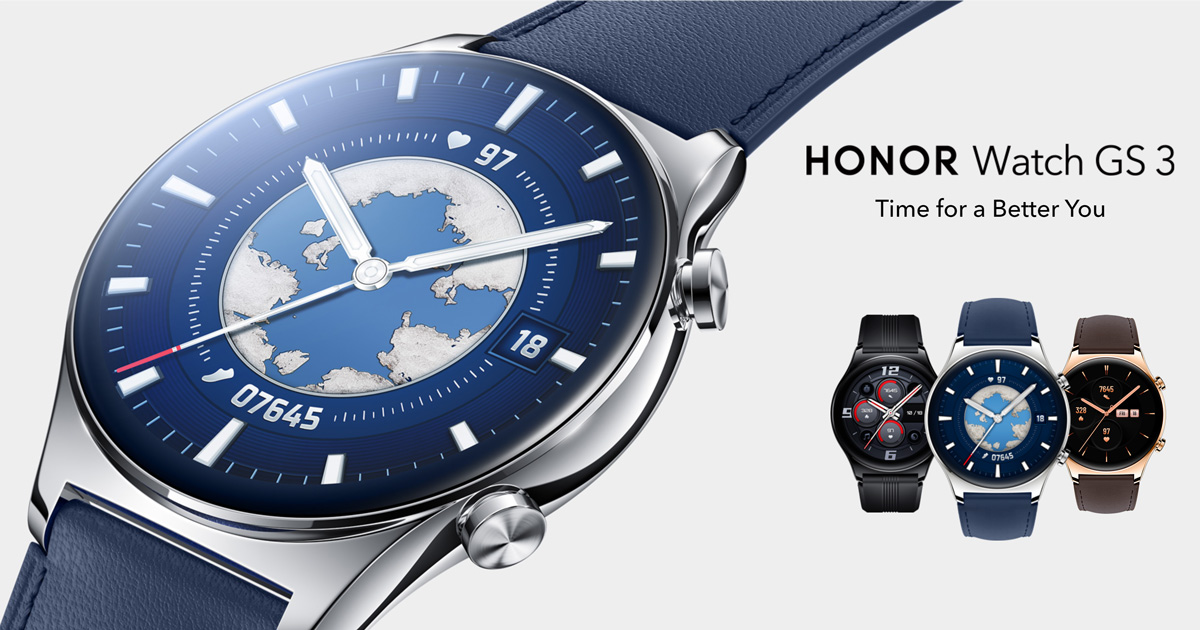 Buy Honor Watch GS 3 Ocean Blue – 1.43 AMOLED, 5ATM Water Resistance