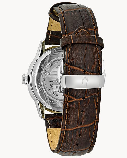 Shop Bulova Mens Automatic Watches with New Leather Bands