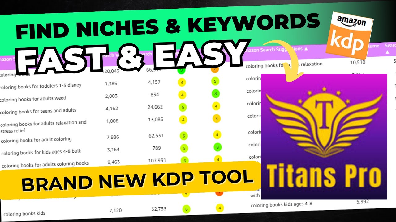 Unlock Amazon KDP Success with Titans Pro Keyword Research Tool