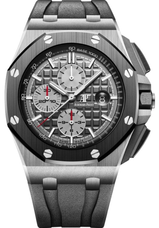 Audemars Piguet Royal Oak Offshore Titanium Black Bezel with Grey Dial – Luxury Watch Collection