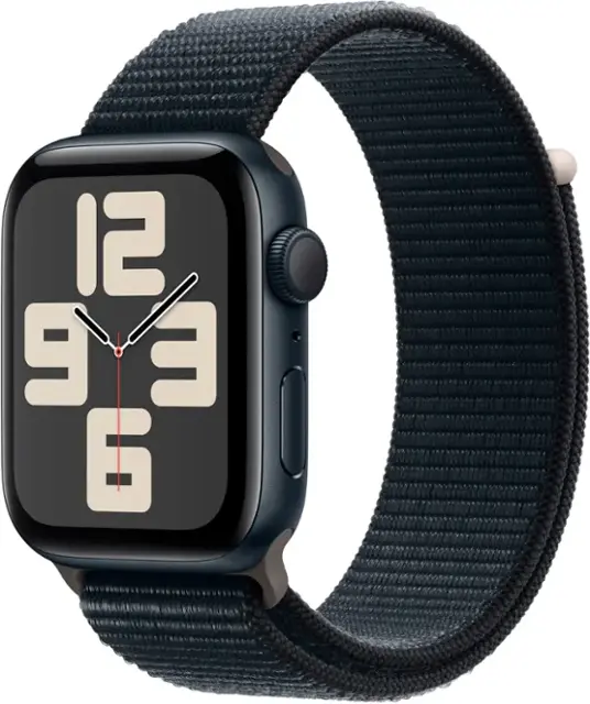 Apple Watch SE GPS 44mm Midnight Aluminium Case with Sport Loop (2023) - Buy Now