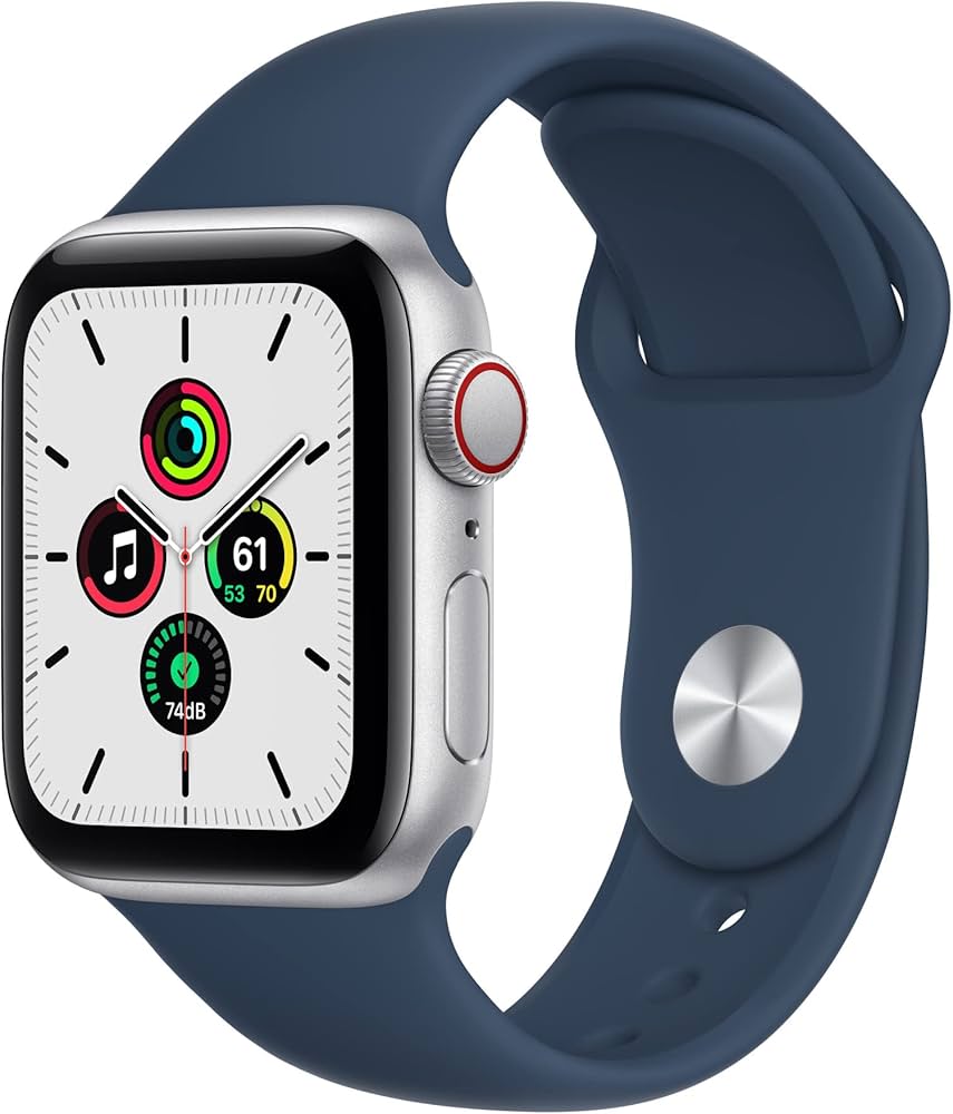 Apple Watch SE 2023 40mm GPS with Silver Aluminium Case & Storm Blue Band