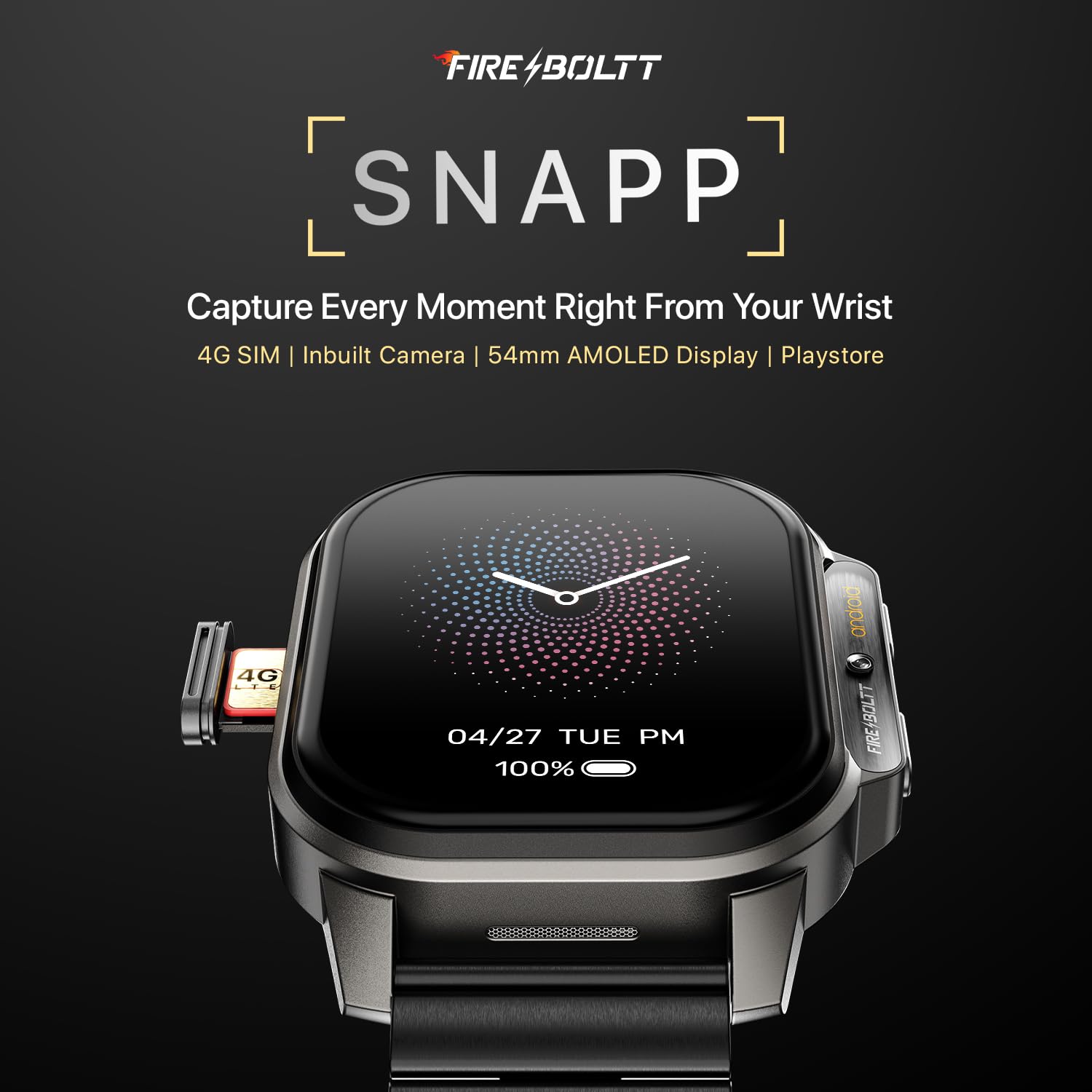 Fire-Boltt Android Smartwatch Camera: Make Calls & Capture Stunning Photos