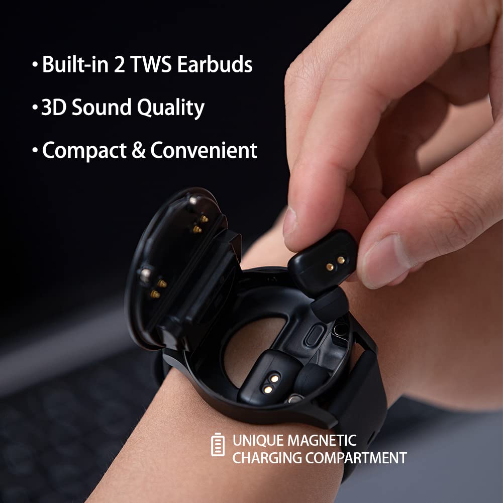 2 in 1 Smart Watch with Earbuds: Wireless Bluetooth Headset for On-the-Go