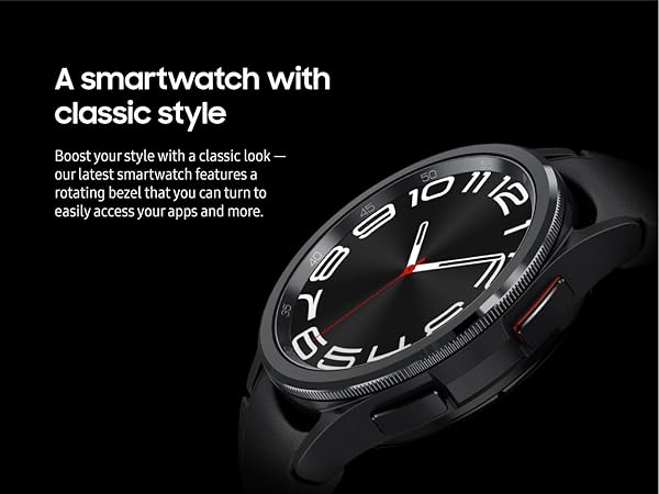 Samsung Galaxy Watch 6 Classic 47mm Black: Sleek Design with Smart Features & Fitness Tracking