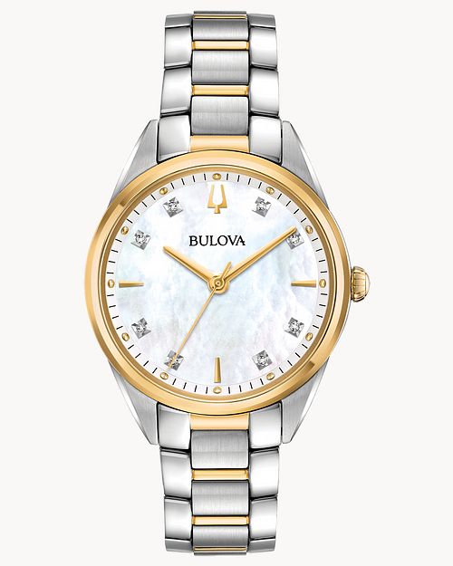 bulova gold diamond watch women new