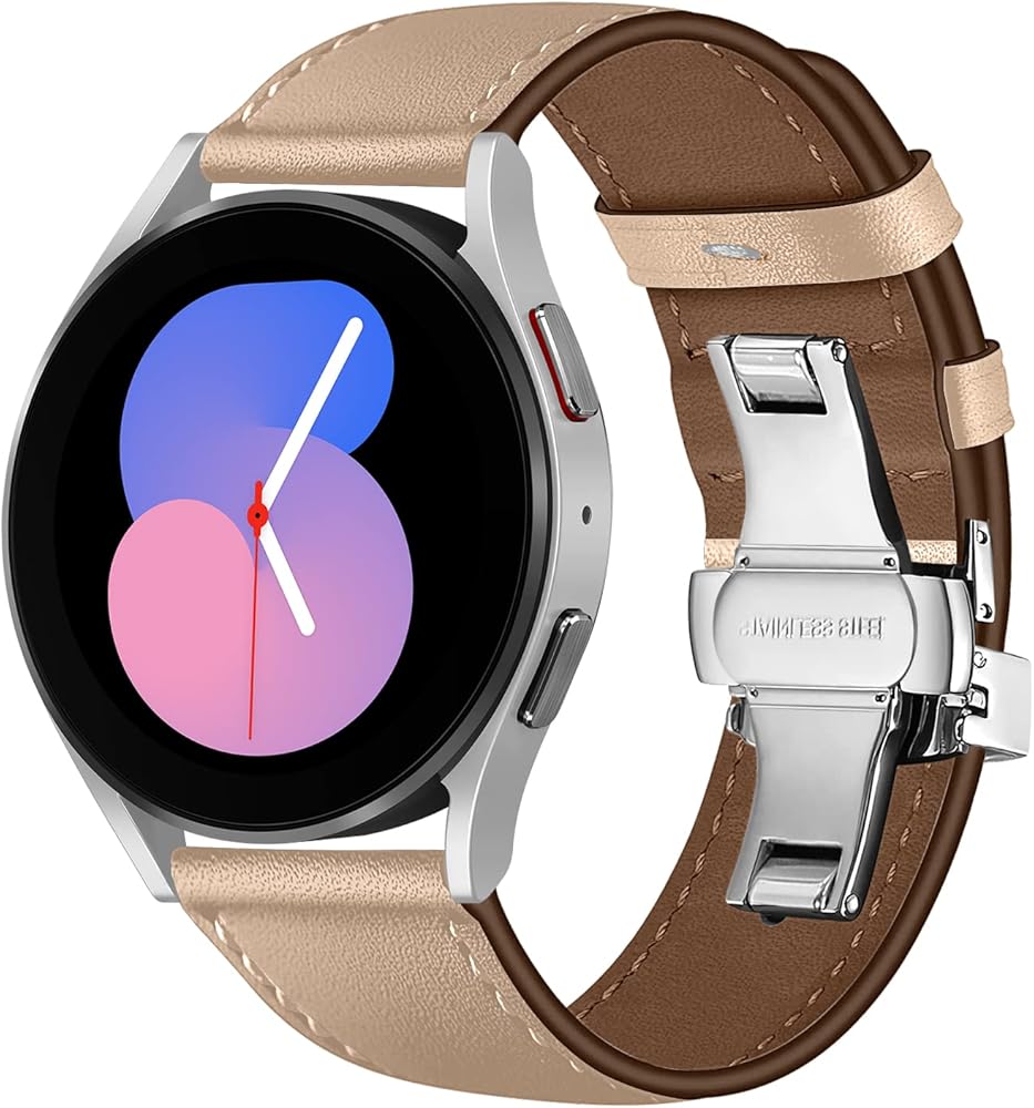 Premium Leather Band for Samsung Galaxy Watch 5 Pro: Perfect Fit & Enhanced Comfort