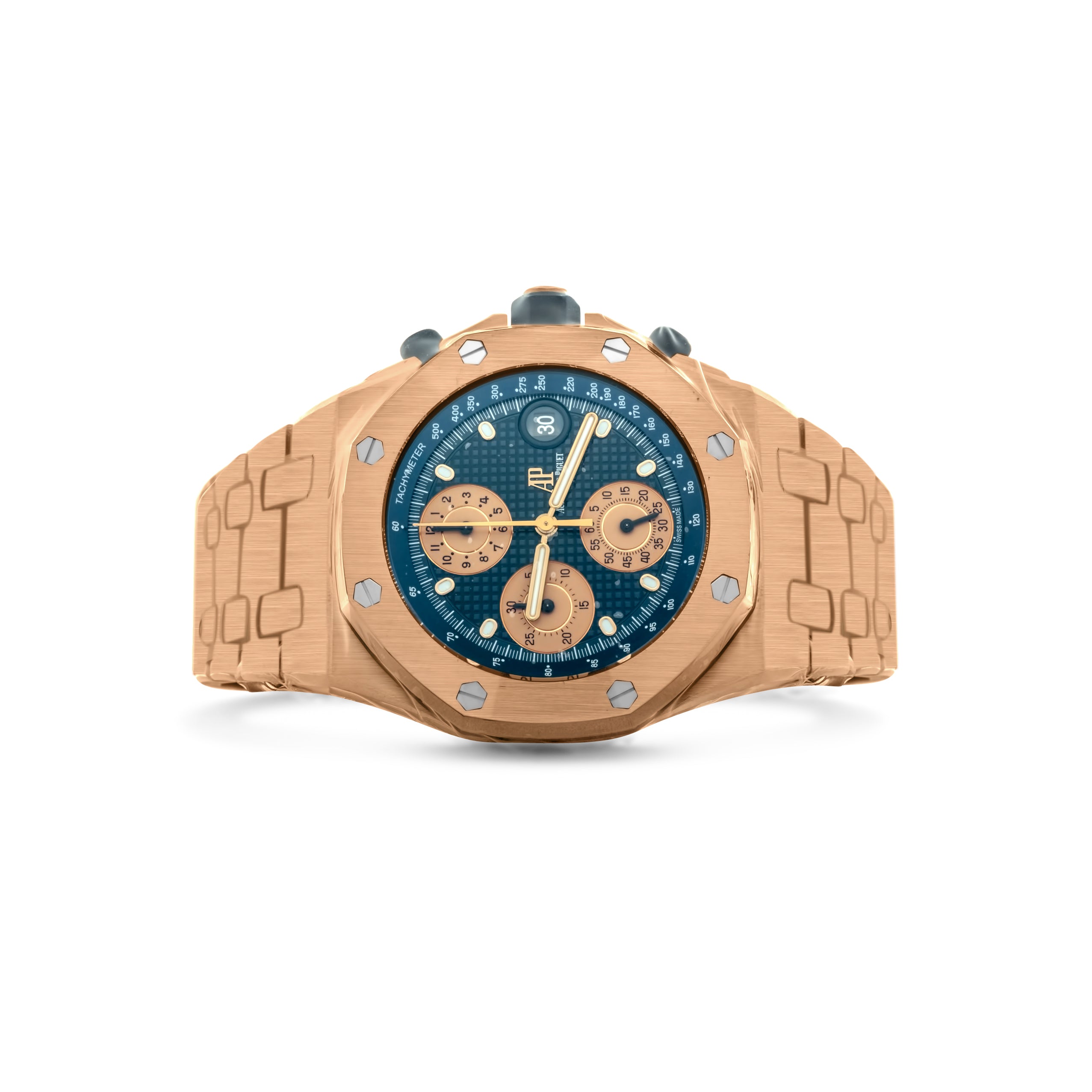 audemars piguet royal oak offshore rose gold blue dial